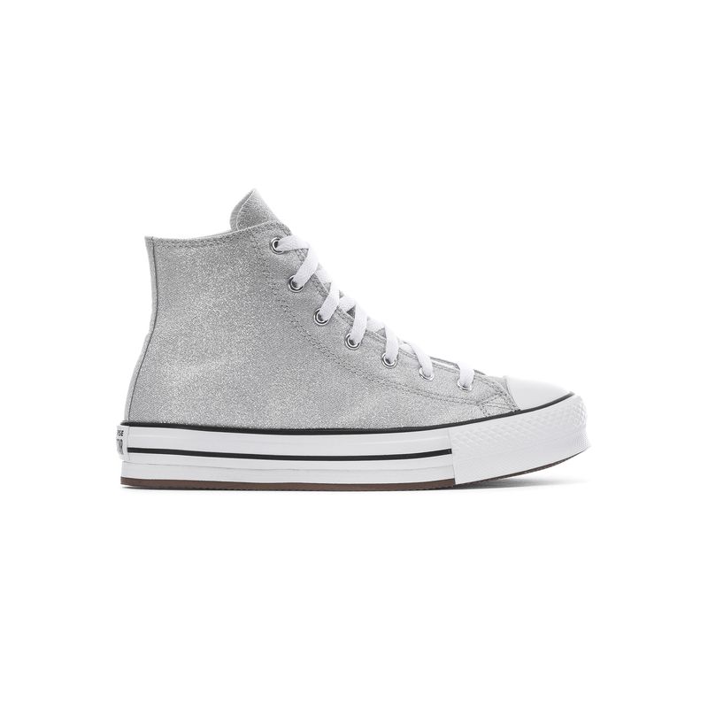 All star cheap plataforma plateadas