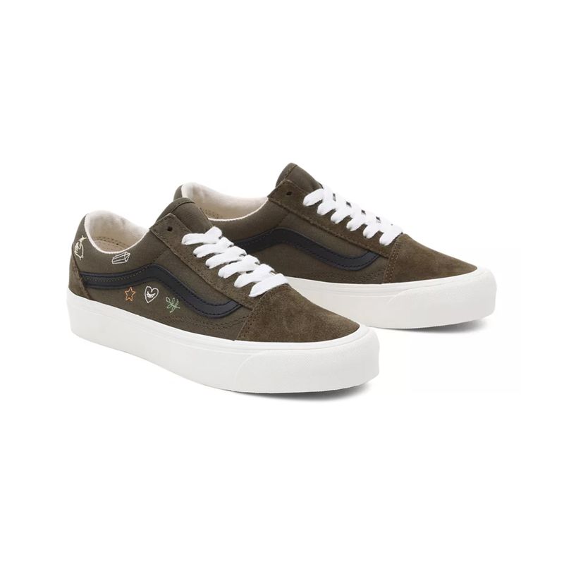 Vans verdes outlet suela marron