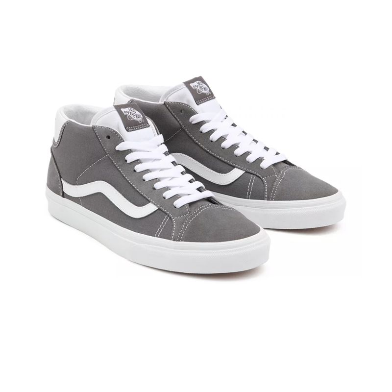 Vans mid top hombre gris sales