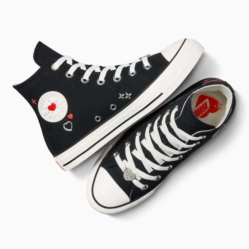 Zapatillas CONVERSE Chuck Taylor All Star Y2K Heart Negras Foot on Mars