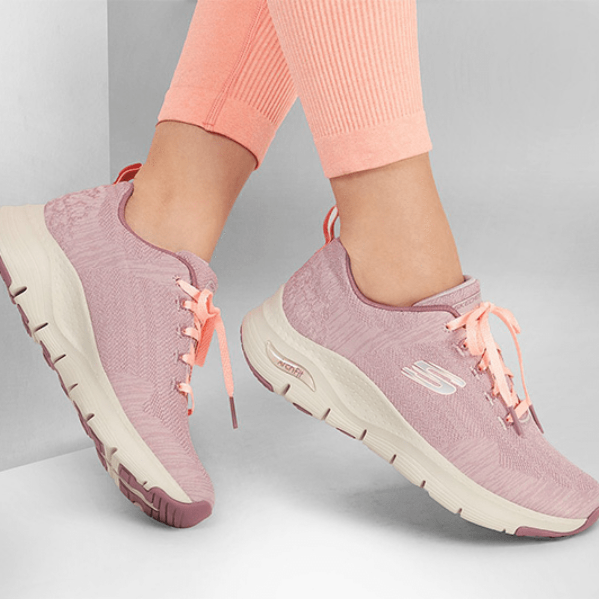Zapatillas SKECHERS ARCH FIT COMFY WAVE Moradas Atleet