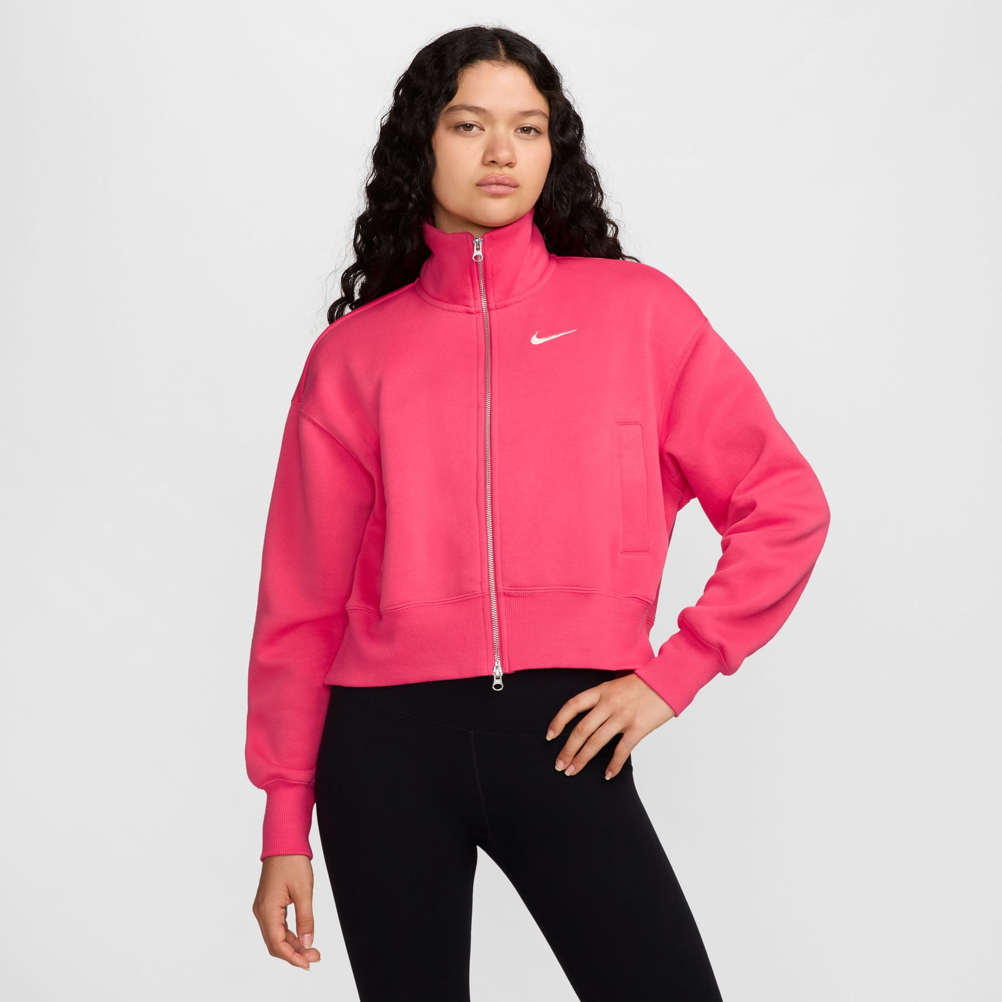 Chaqueta NIKE Sportswear Phoenix Fleece Rosa Atleet